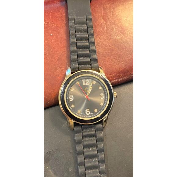 Unisex 40mm Gold Tone Charming Charlie Watch, Crystal Accented Face - Picture 3 of 3